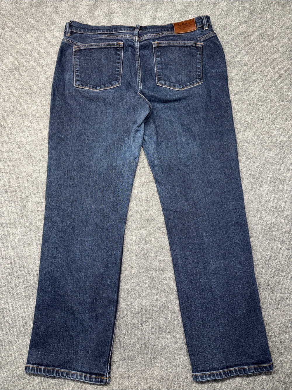 Ralph Lauren Straight-Leg Dark Wash Blue Jeans - Picture 2 of 9